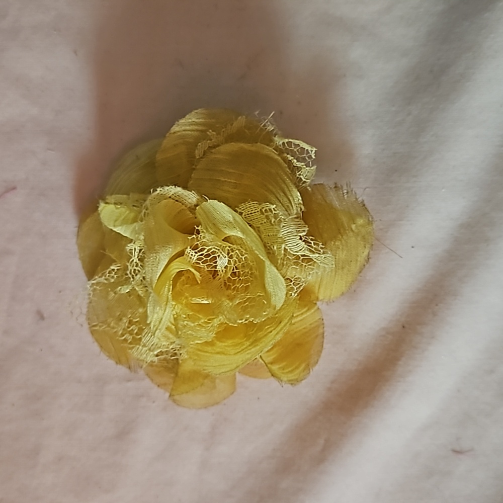 Yellow flower hair clip pin